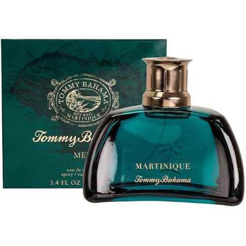 Tommy Bahama Set Sail Martinique men's cologne spray 3.4 oz bottle, featuring a sleek design and tropical-inspired fragrance.