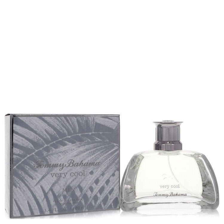 Tommy Bahama Very Cool Eau De Cologne Spray 3.4 oz for men in a sleek bottle with tropical-themed label.