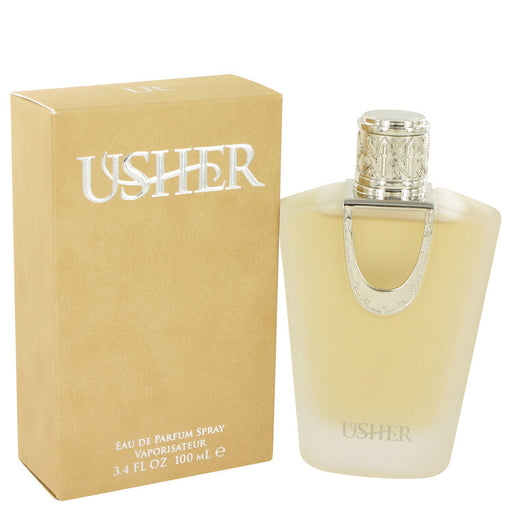 Usher For Women Eau De Parfum spray by Usher, 3.4 oz bottle, elegant perfume for women with floral and fruity notes.