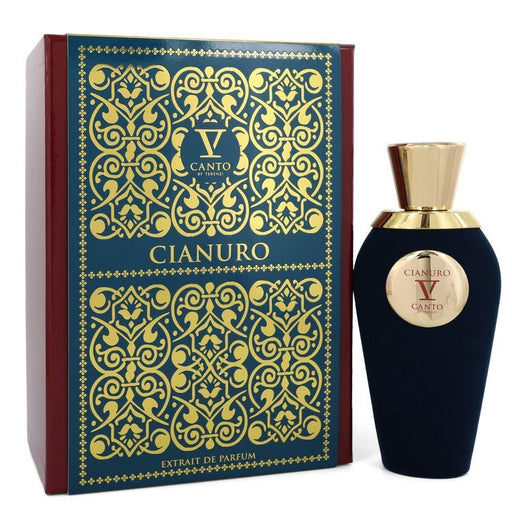 V Canto Cianuro V perfume spray bottle, 3.38 oz, elegant design, suitable for women and unisex fragrance collection.