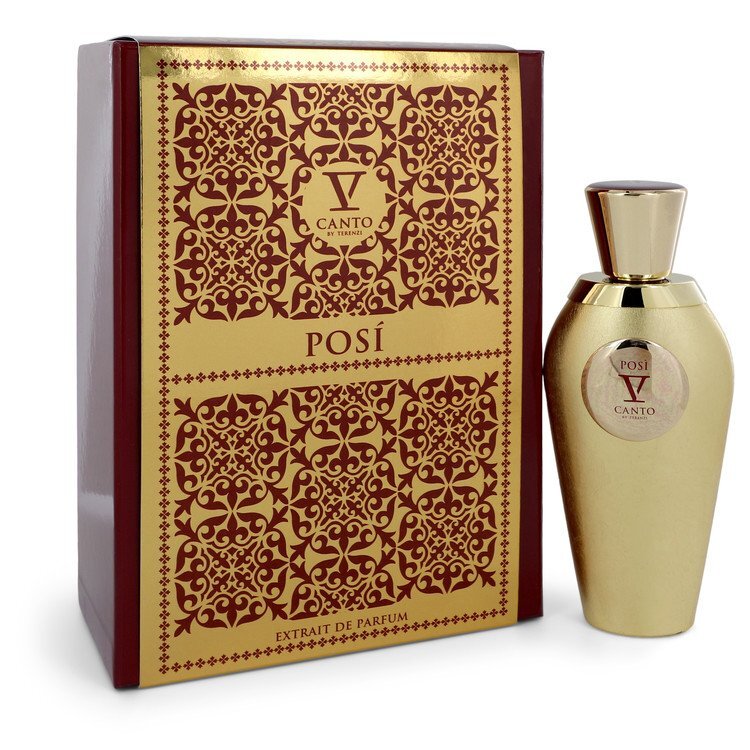 V Canto Posi V Extrait De Parfum spray for women and unisex, 3.38 oz bottle with elegant packaging and sleek design.