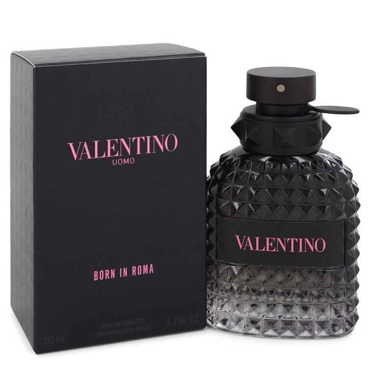 Valentino Uomo Born In Roma Eau De Toilette spray for men, 1.7 oz bottle, featuring sleek design and modern branding.