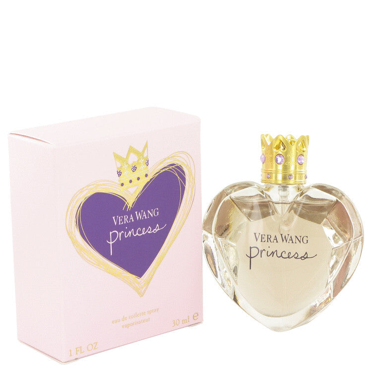 Princess by Vera Wang Eau de Toilette spray for women, 1 oz bottle with elegant packaging visible.