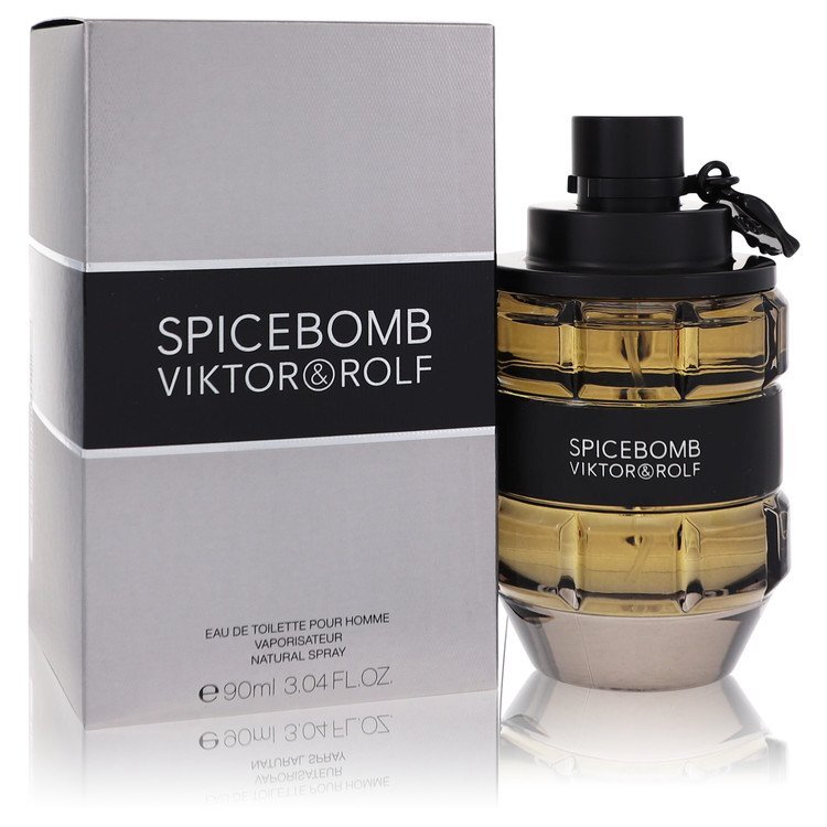 Viktor & Rolf Spicebomb Eau De Toilette spray for men, 3 oz bottle with bold, spicy fragrance design.
