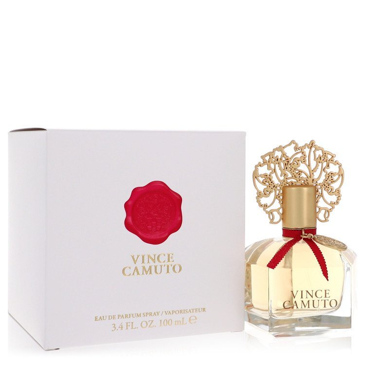 Vince Camuto Eau de Parfum spray for women, 3.4 oz bottle with elegant design and brand logo on the cap.