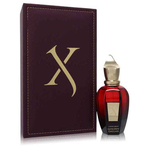 Xerjoff Coffee Break Golden Dallah Eau de Parfum spray 1.7 oz for women and unisex featuring elegant gold packaging