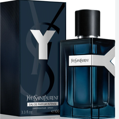 Yves Saint Laurent Y Intense men's Eau de Parfum spray, 3.4 oz, with sleek bottle and modern design.