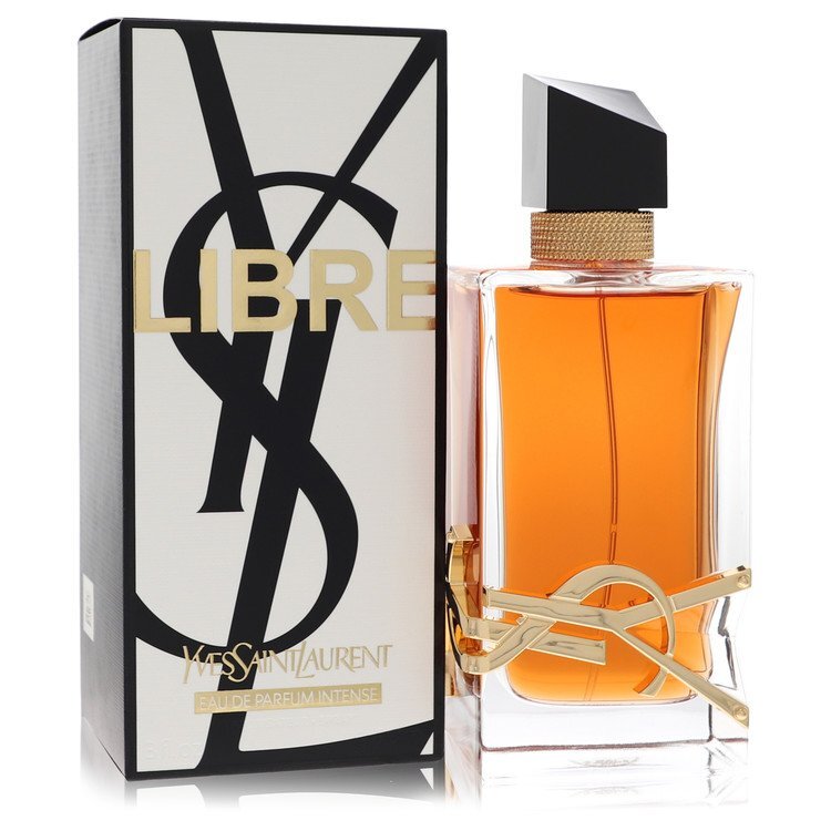 Yves Saint Laurent Libre Intense Eau de Parfum spray bottle for women, 3 oz, featuring elegant packaging and branding.